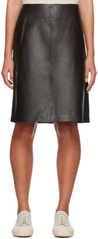 Studio Nicholson Brown Tumba Leather Skirt