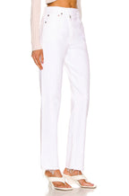 Agolde White Criss Cross Front Straight Leg Jeans
