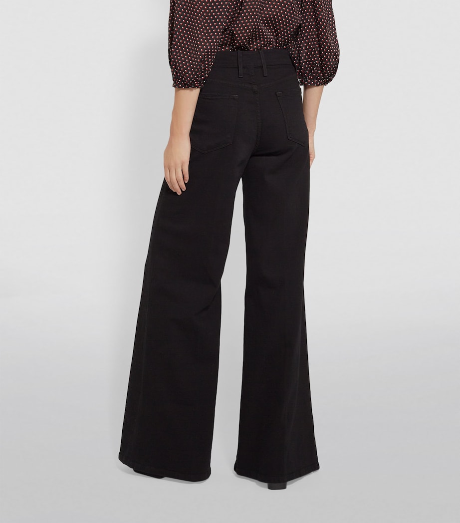 FRAME Black Le Palazzo Wide Leg Denim Jeans