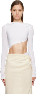 Jacquemus White Le Papier Le Body Carozzu Bodysuit