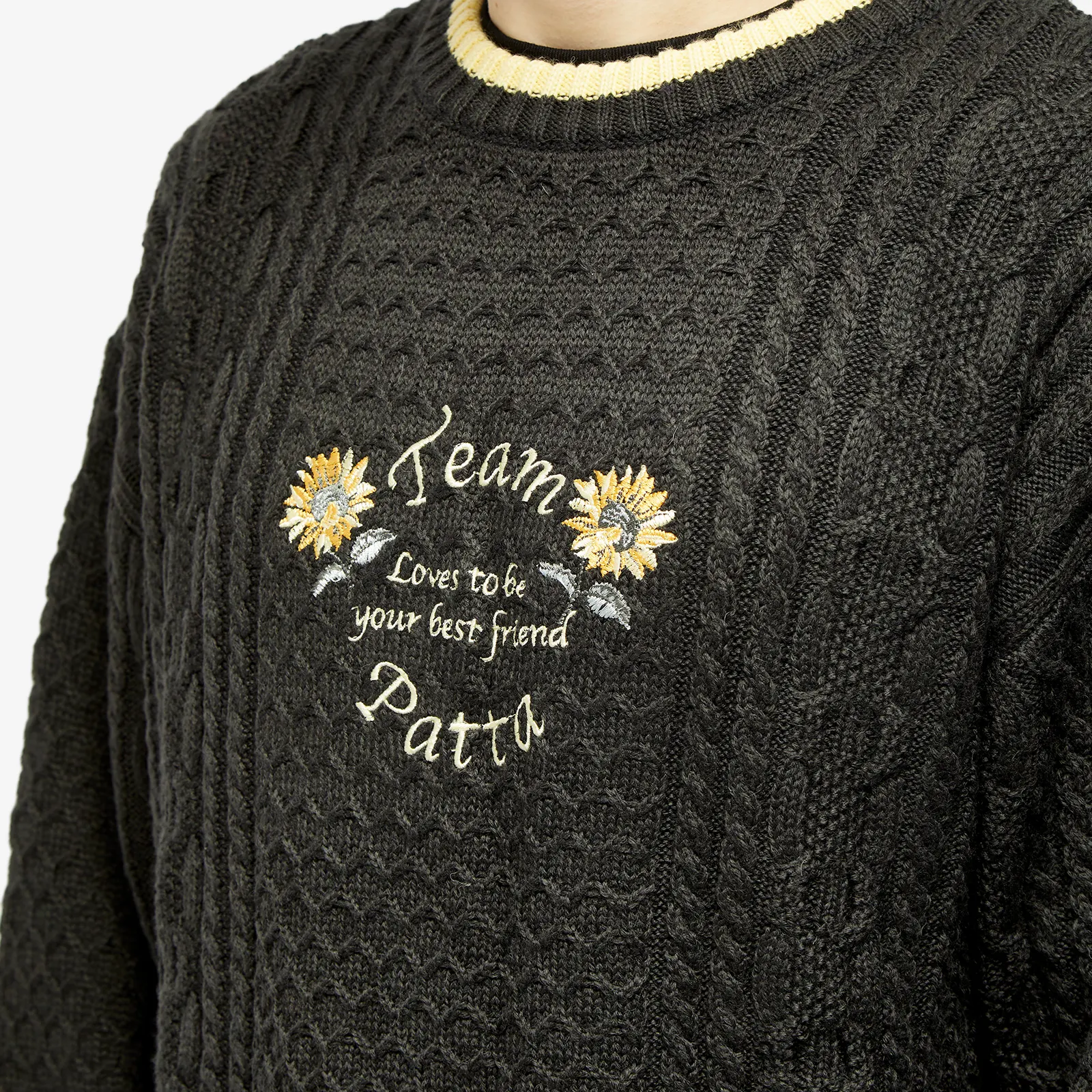 Patta Loves You Cable Knitted Pirate Black Jumper