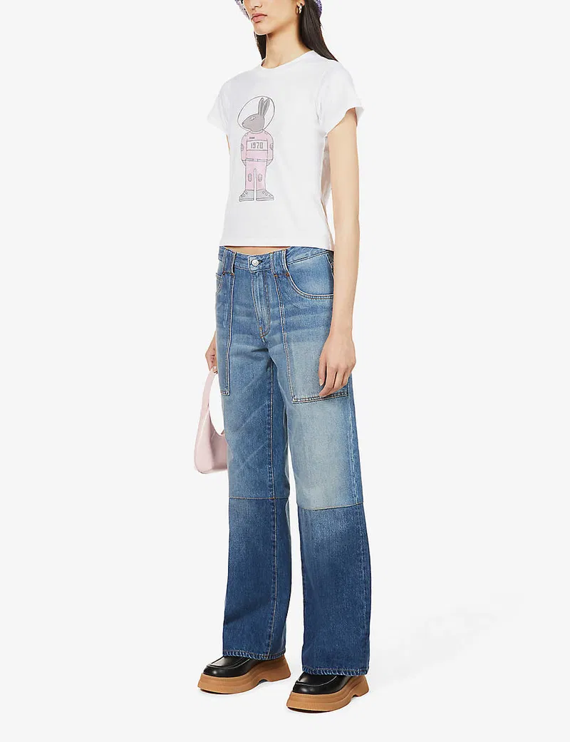 Bella Freud Mystical Bunny Organic Cotton-Jersey T-Shirt