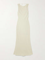St Agni Dove Ivory Draped Cowl Dress