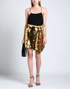 Patrizia Pepe Gold Sequinned Mini Skirt