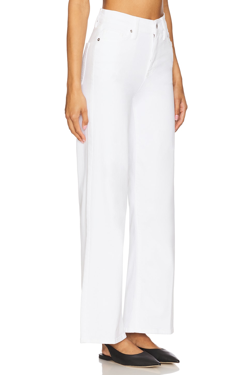 Frame White Le Palazzo Crop Denim Jeans