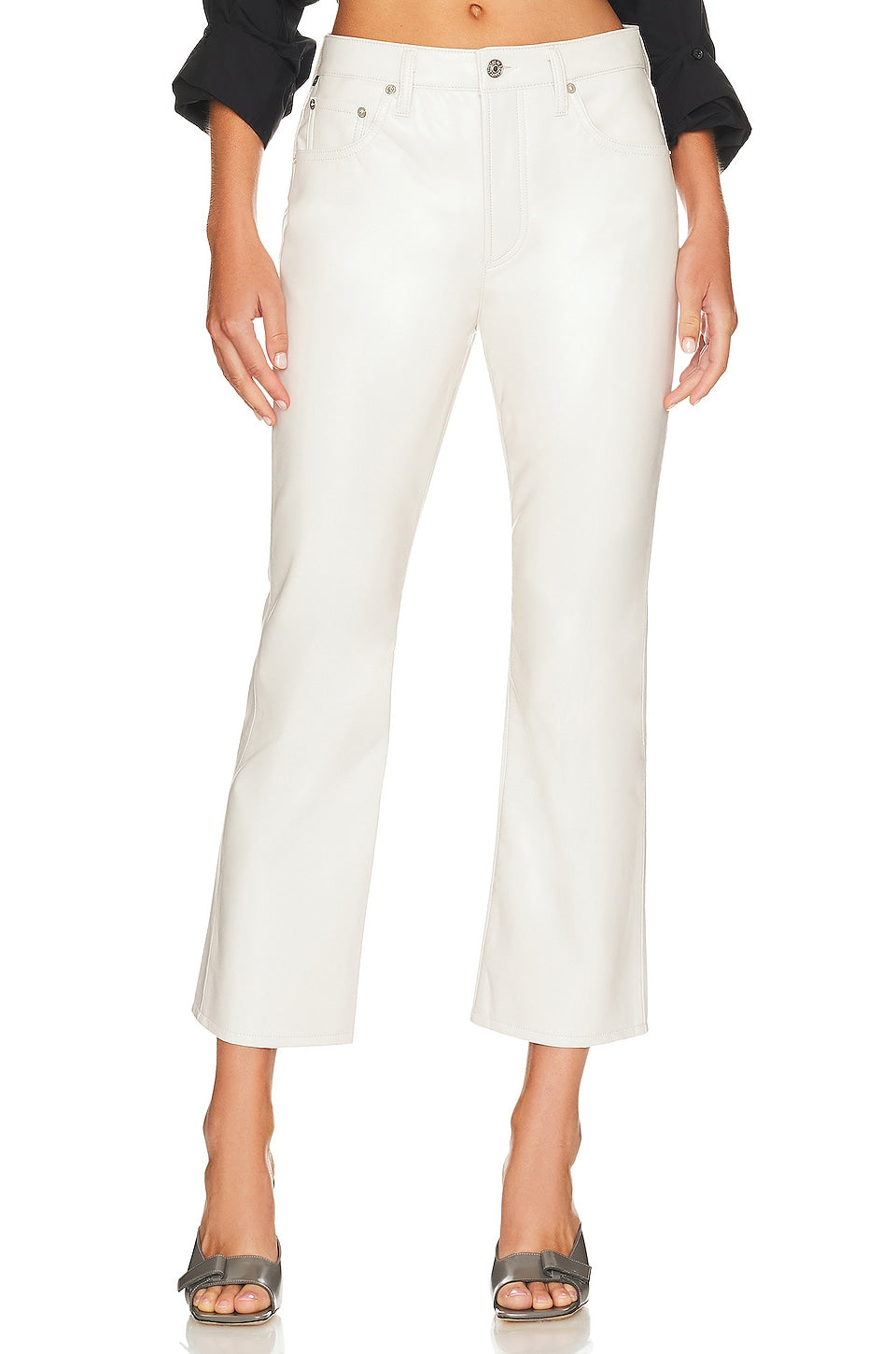 Citizens Of Humanity Isola Recycled Leather Cropped Boot Jeans