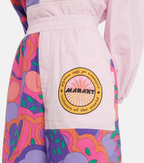Isabel Marant Laverneo Pink Bold Logo Print Shorts