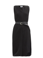 Raey Black Crinkled Silk Crepe Shift Dress - House Of Huntington