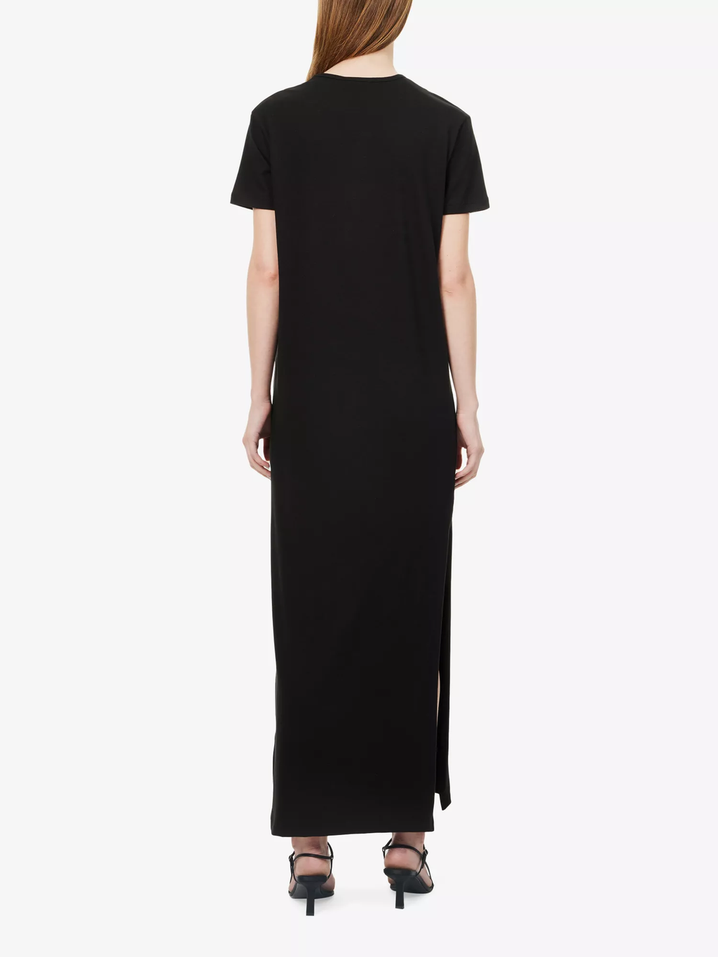 The Frankie Shop Maya Cotton Black Tee Dress