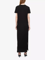 The Frankie Shop Maya Cotton Black Tee Dress