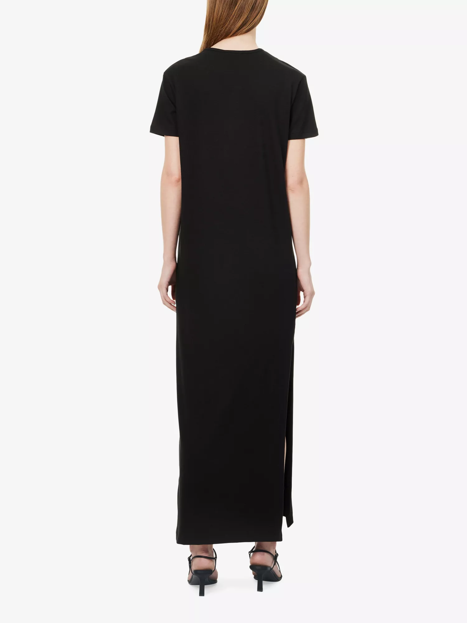 The Frankie Shop Maya Cotton Black Tee Dress