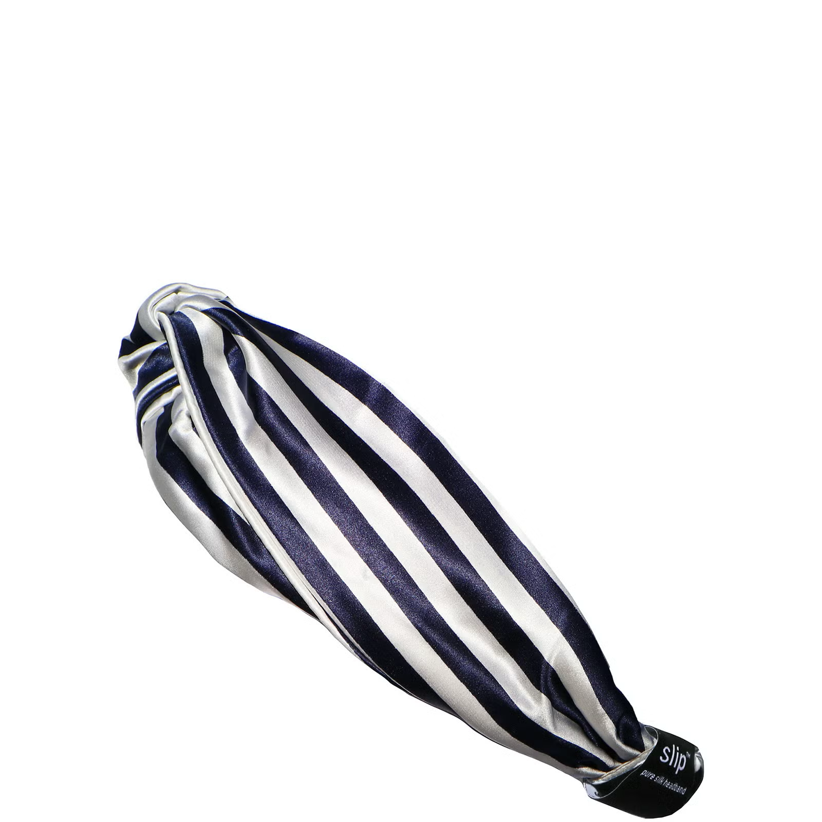 Slip Pure Silk Head Band in The Twist Navy Stripe in Box