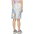 Aries Marble Print Denim Skirt