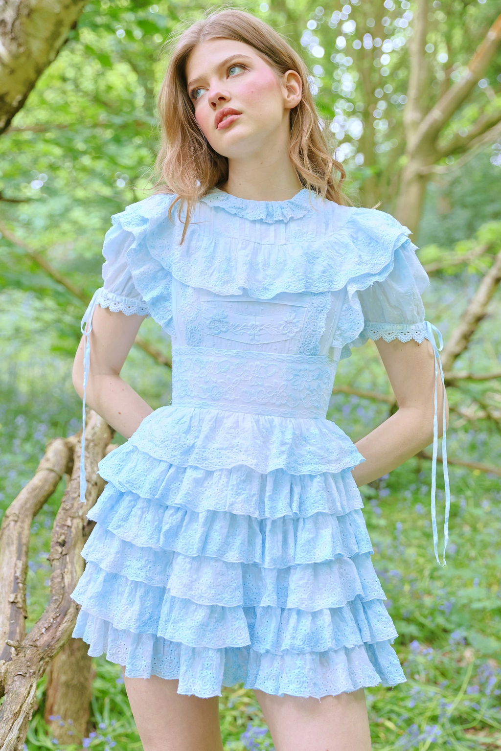 Amy Jane London Eidee Prairie Floral Embroidery Puff Sleeve Dress - House Of Huntington