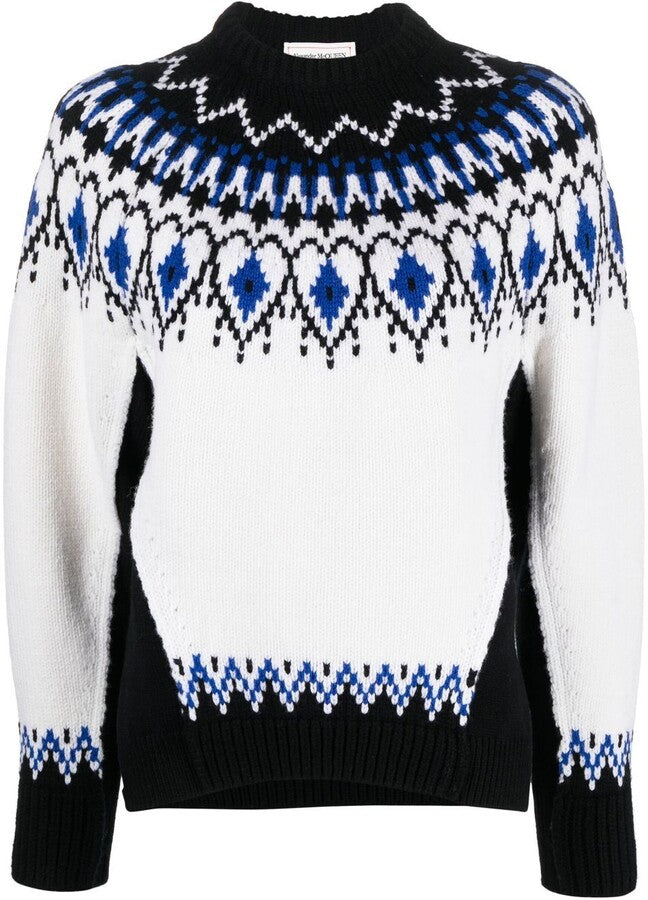 Alexander McQueen Fair Isle Intarsia Wool Jumper