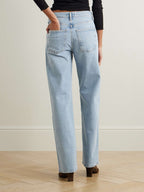 Agolde Harper Light Blue Denim Straight Leg Jeans