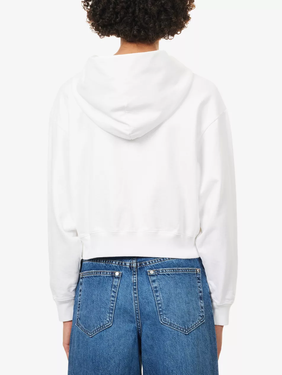 Sporty & Rich for '47 x The New York Yankees Homerun Printed Cotton Crop Hoodie