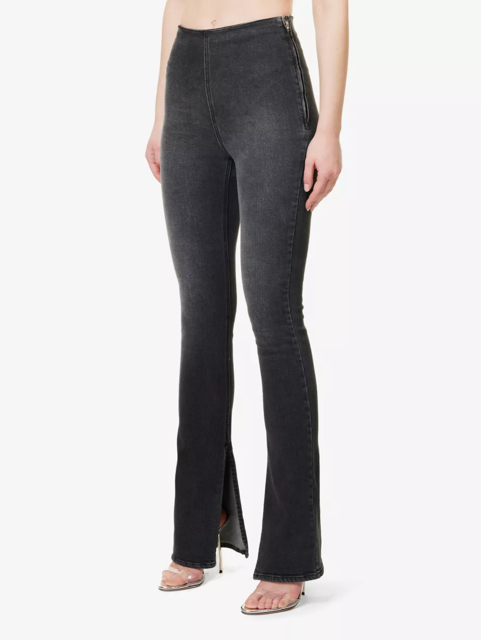 EB Denim Black Split Hem Jeggings