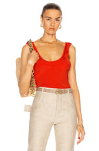 Zimmermann Lovestruck Red Body Ribbed Knit Tank Top