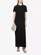 The Frankie Shop Maya Cotton Black Tee Dress