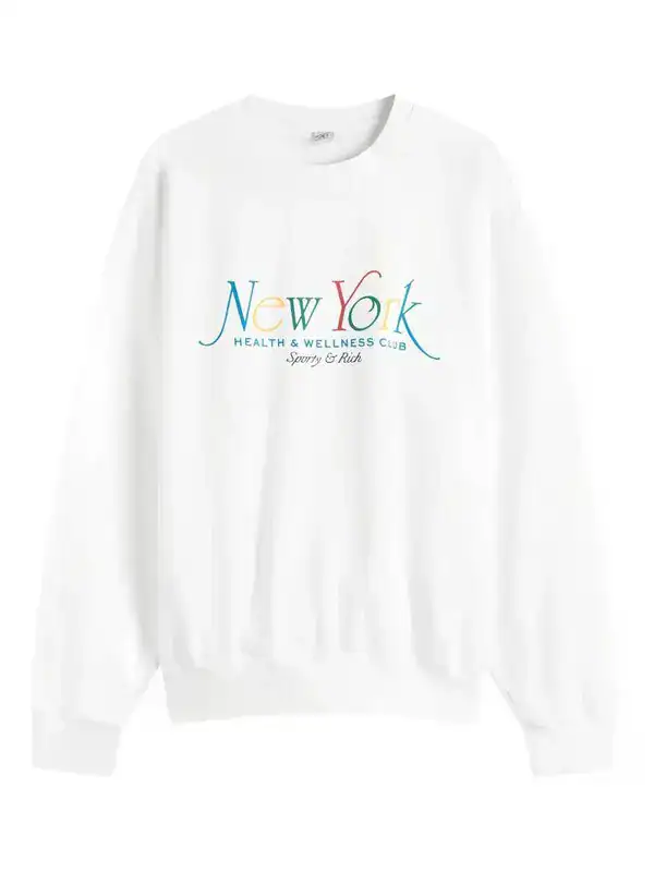 Sporty & Rich White New York Health & Wellness Club Sweatshirt