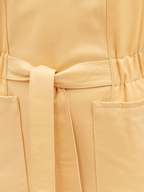 RAEY Tie-Waist Leather Tunic Yellow Dress - House Of Huntington