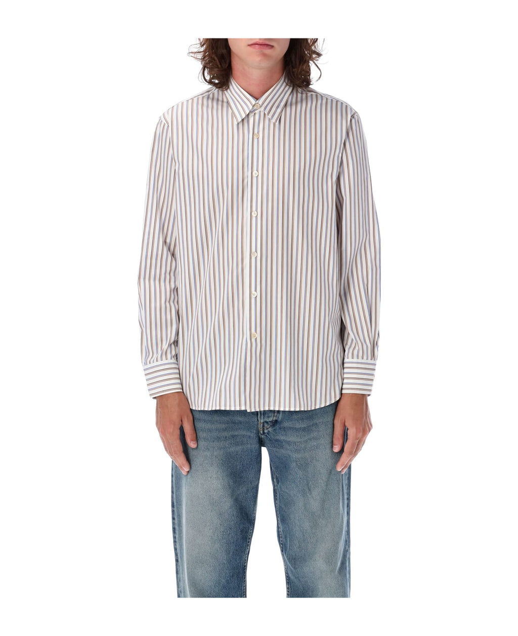 Sunflower Striped Cotton Poplin Shirt