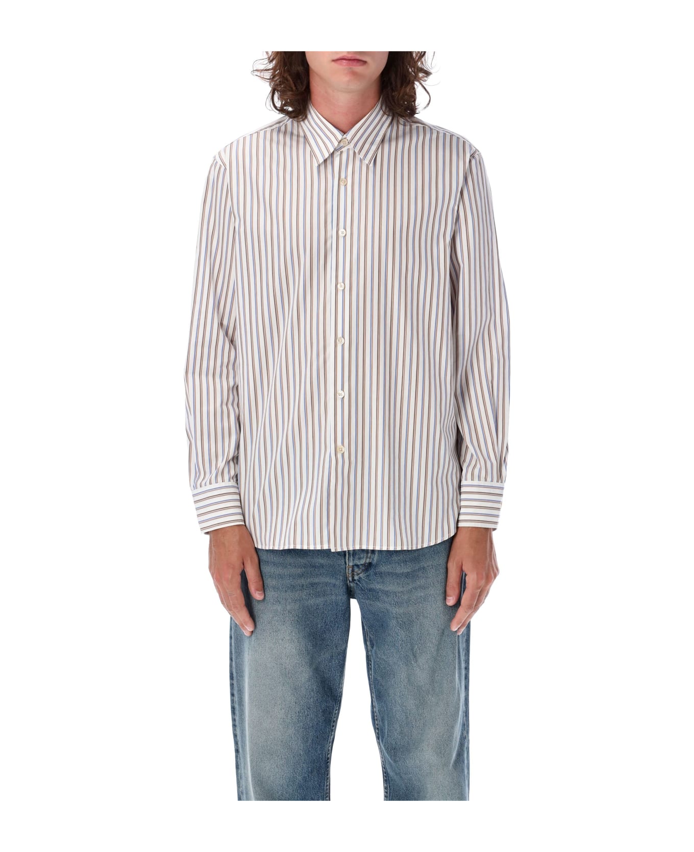 Sunflower Striped Cotton Poplin Shirt