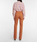 Isabel Marant Lirokae Tan Straight Leg Pants Trousers