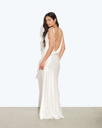 Rat and Boa Ophelia White Satin Dress Maxi Dress