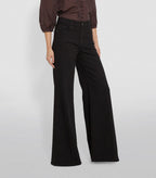 FRAME Black Le Palazzo Wide Leg Denim Jeans