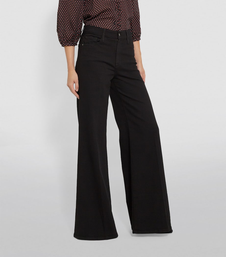 FRAME Black Le Palazzo Wide Leg Denim Jeans