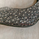 Alexandre Vauthier Black Crystal Studded Amber Sandal Slingback Open Toe High Heels - House Of Huntington