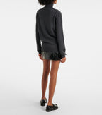 The Frankie Shop Grey Merino Wool Turtleneck Eve Sweater Jumper