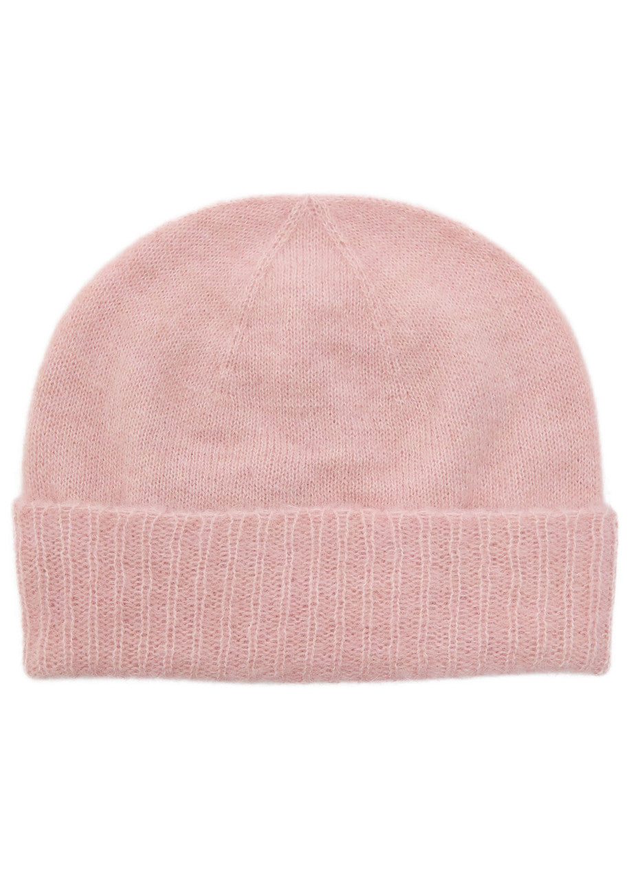 Vivienne Westwood Pink Fluffy Orb Logo Alpaca Wool Blend Beanie Hat