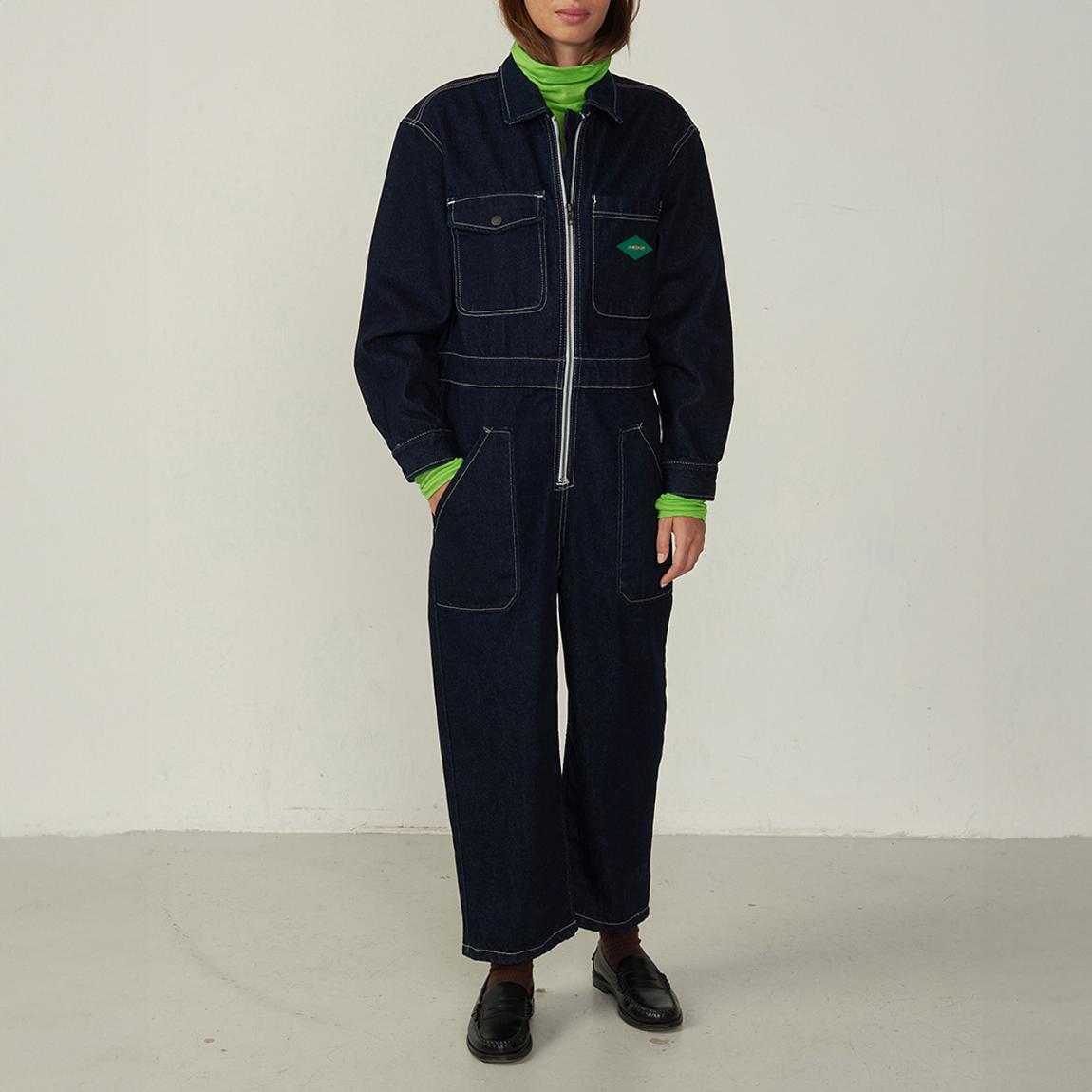 American Vintage Denim Dark Wash Boiler Jumpsuit