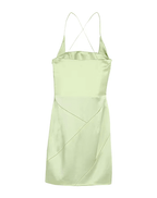16ARLINGTON Esteli Lime Green Corset Strappy Mini Dress - House Of Huntington