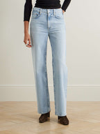 Agolde Harper Light Blue Denim Straight Leg Jeans