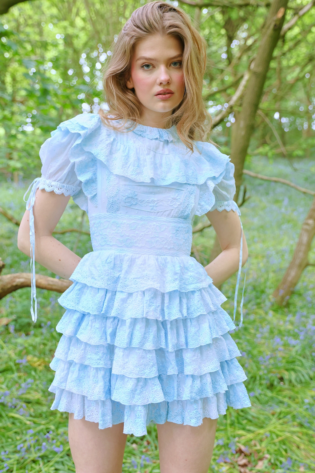 Amy Jane London Eidee Prairie Floral Embroidery Puff Sleeve Dress - House Of Huntington