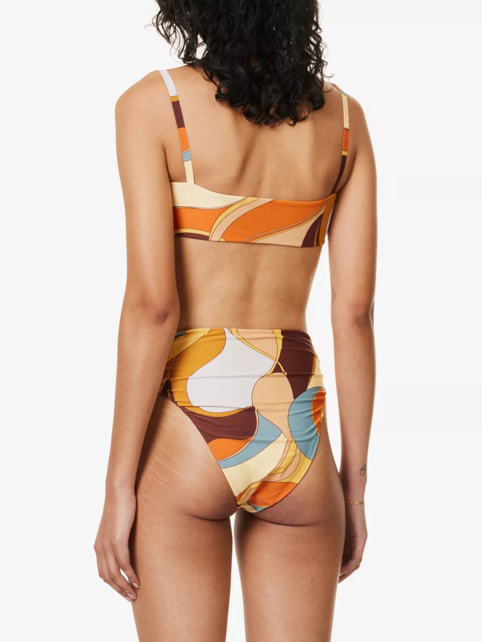 SIR. Vista Abstract Print Bandeau Bikini Top - House Of Huntington
