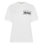 Aries White Temple Logo Front T-Shirt