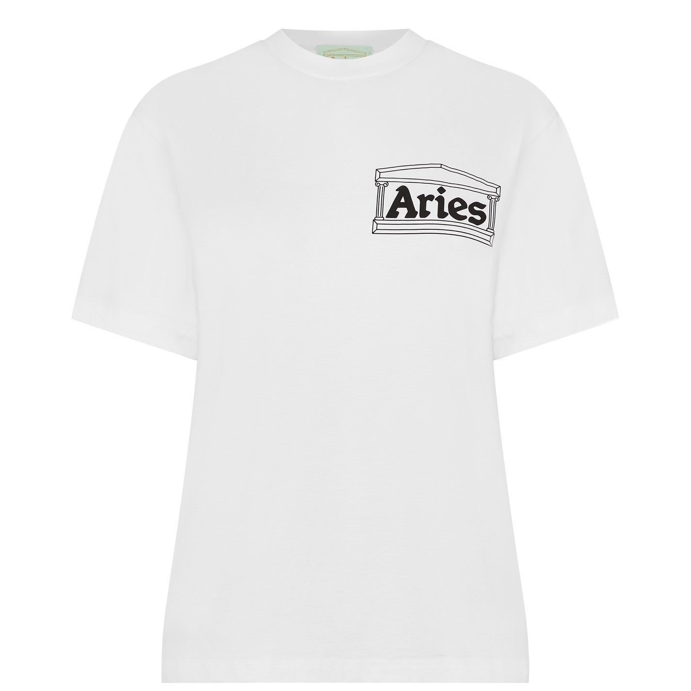 Aries White Temple Logo Front T-Shirt