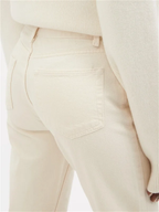 Raey Cream Ivory Organic-Cotton Straight Leg High Waist Crop Jeans - House Of Huntington
