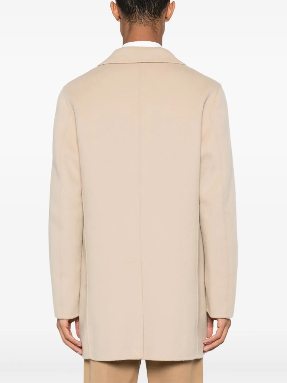 Paltò Mens Cream Geraldo Single Breasted Coat