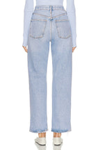 Agolde Fran Denim Low Slung Easy Straight Jeans