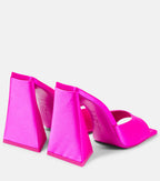 The Attico Devon Pink Satin High Heel Mules
