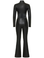 Wolford Black Mighty 80s Vegan Leather Jumpsuit