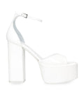 PARIS TEXAS White Tatiana Patent Leather Platform 130mm High Heels - House Of Huntington