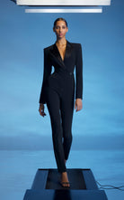 David Koma Black Tuxedo Straight-Leg Jumpsuit - House Of Huntington
