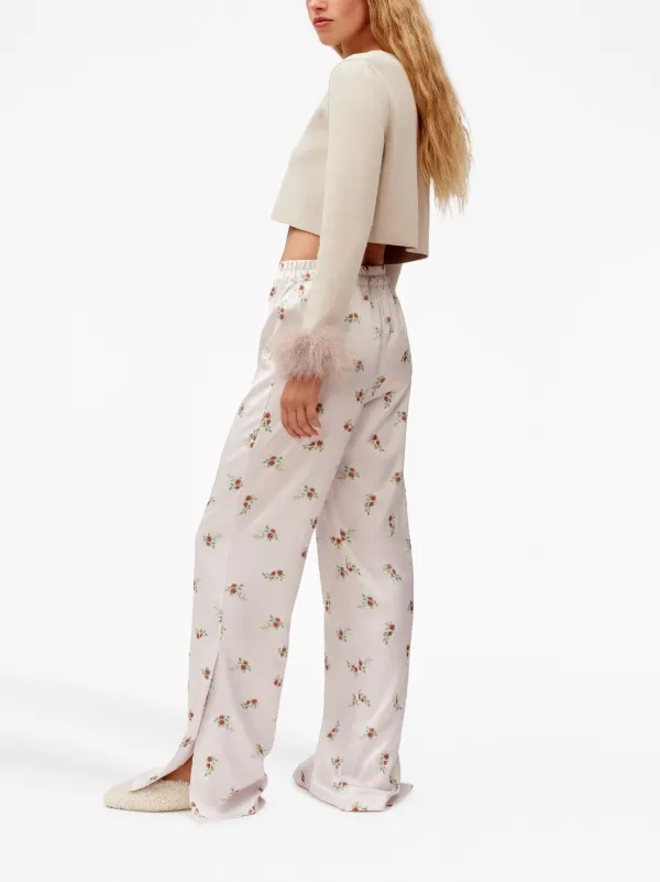 Sleeper Floral Blossom Print Elastic Waist Summer Trousers